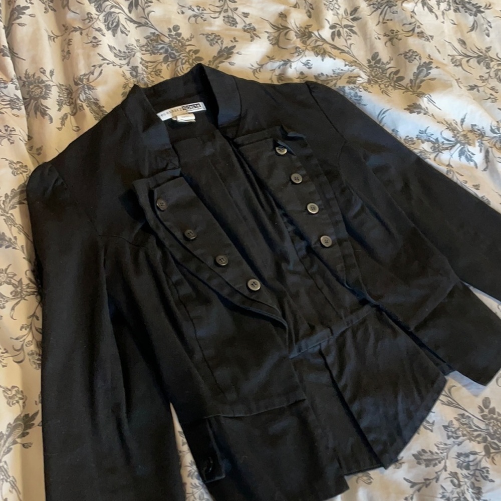 necessary objects Black Tuxedo Inspired Cotton/Spandex Jacket/Coat Small